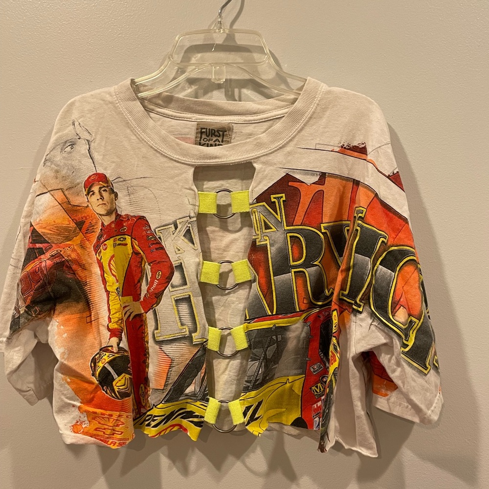 LF Racer cutout cropped tee